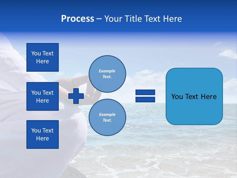 Sunset Meditating Male PowerPoint Template