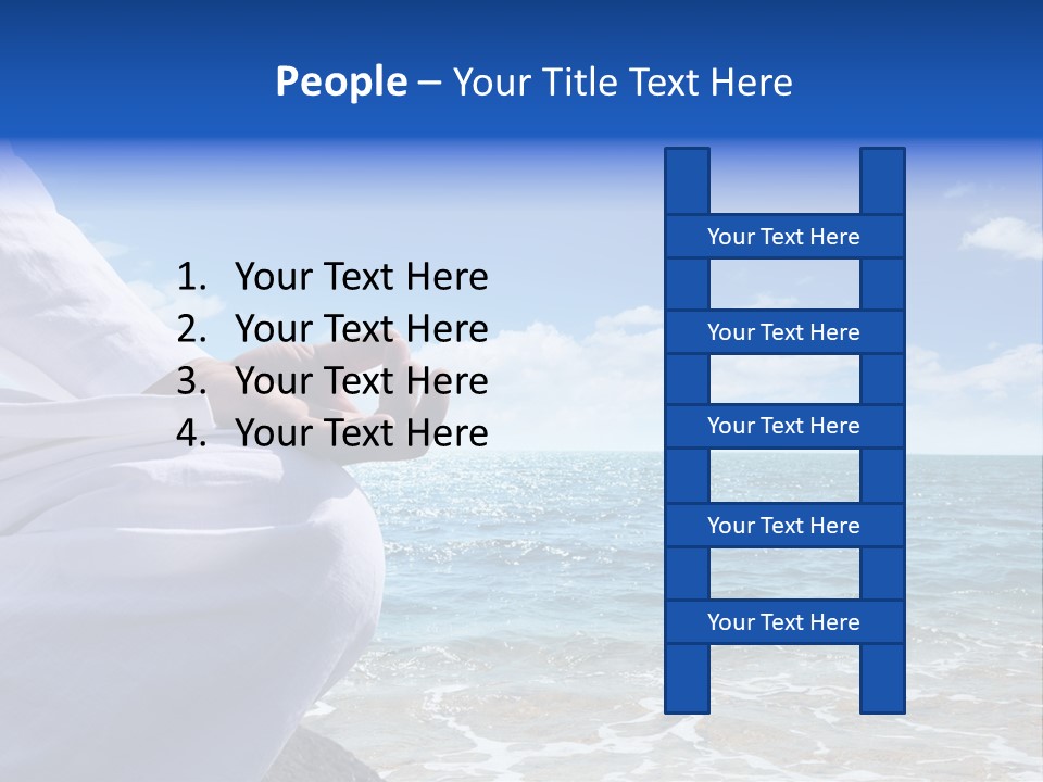 Sunset Meditating Male PowerPoint Template