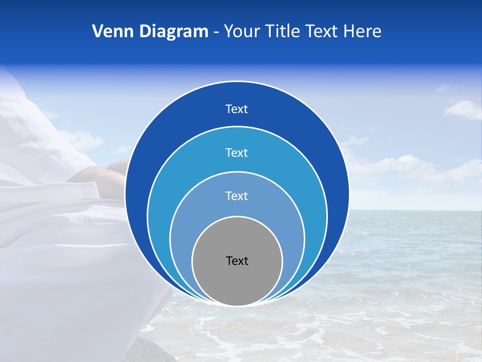 Sunset Meditating Male PowerPoint Template