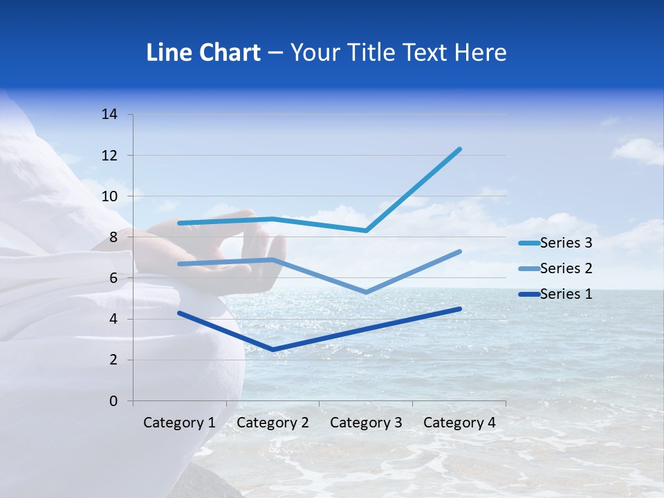 Sunset Meditating Male PowerPoint Template
