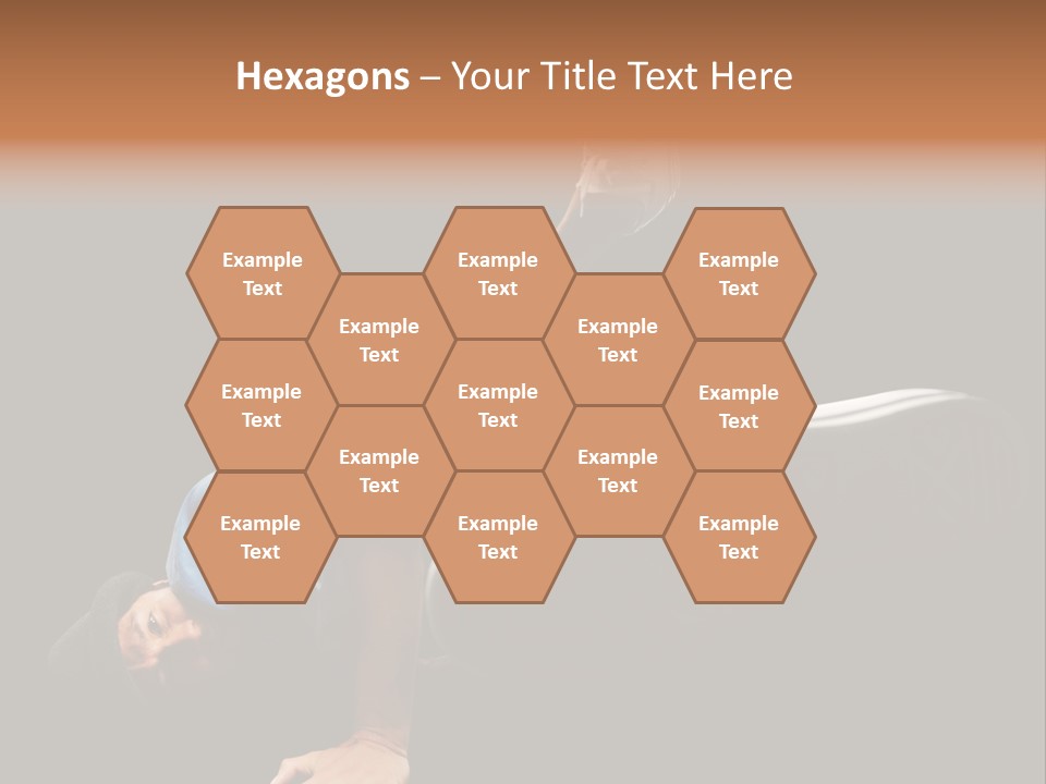 Wineglass Thirst Orange PowerPoint Template