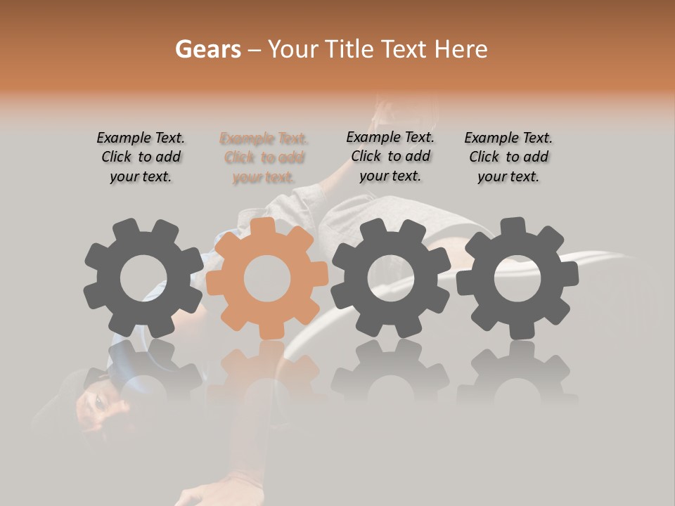 Wineglass Thirst Orange PowerPoint Template