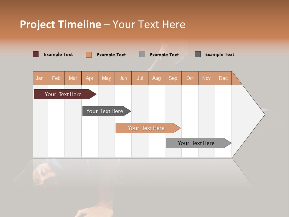 Wineglass Thirst Orange PowerPoint Template