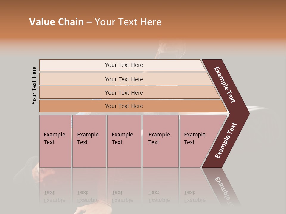 Wineglass Thirst Orange PowerPoint Template