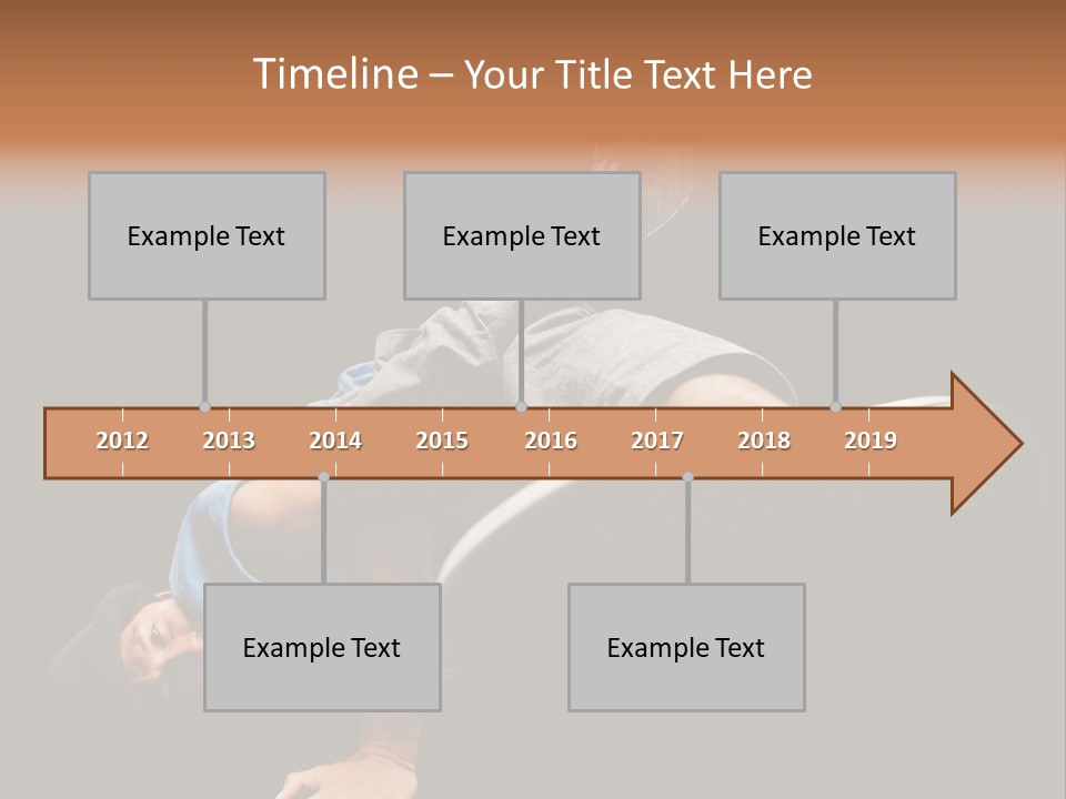 Wineglass Thirst Orange PowerPoint Template