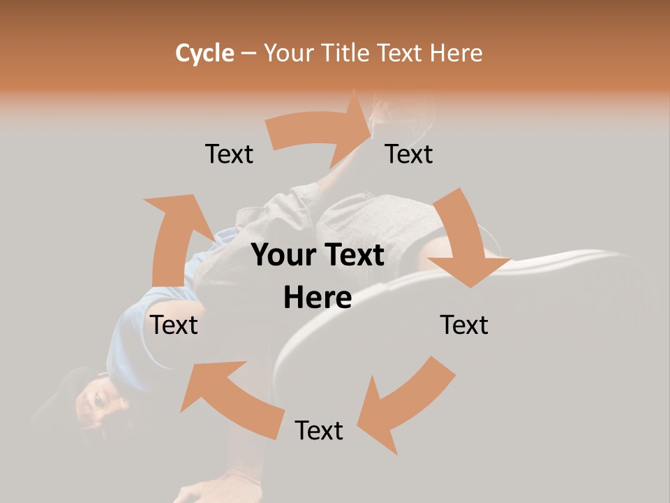 Wineglass Thirst Orange PowerPoint Template