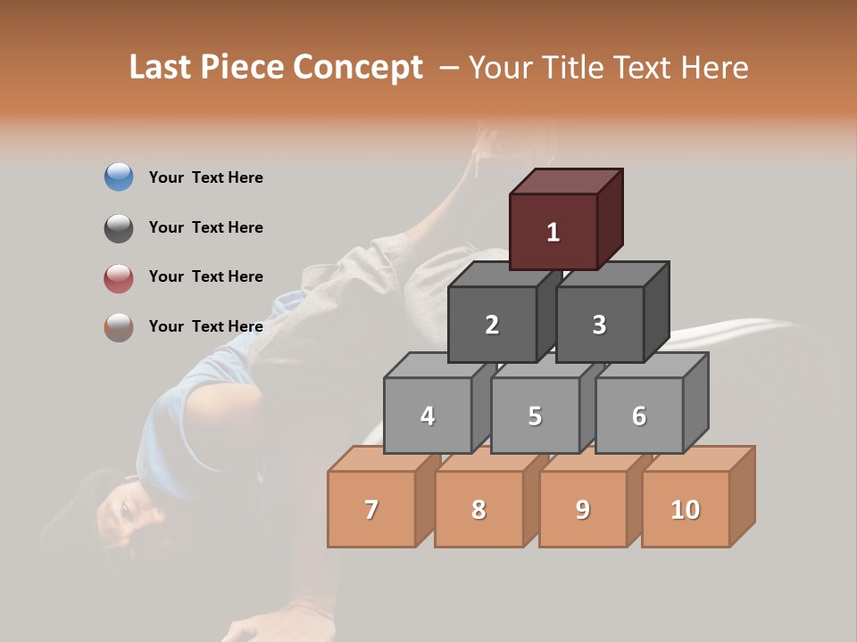 Wineglass Thirst Orange PowerPoint Template