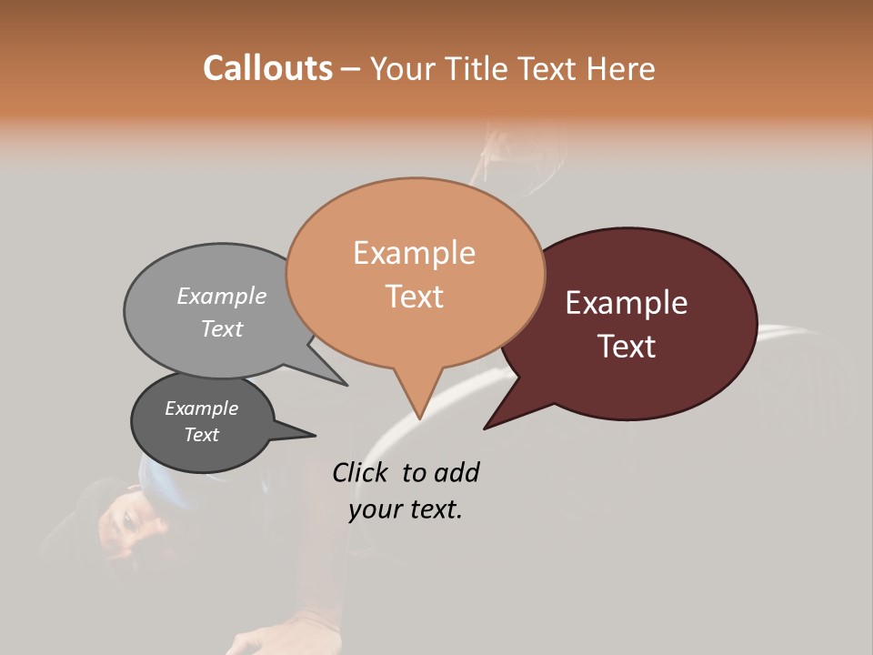 Wineglass Thirst Orange PowerPoint Template