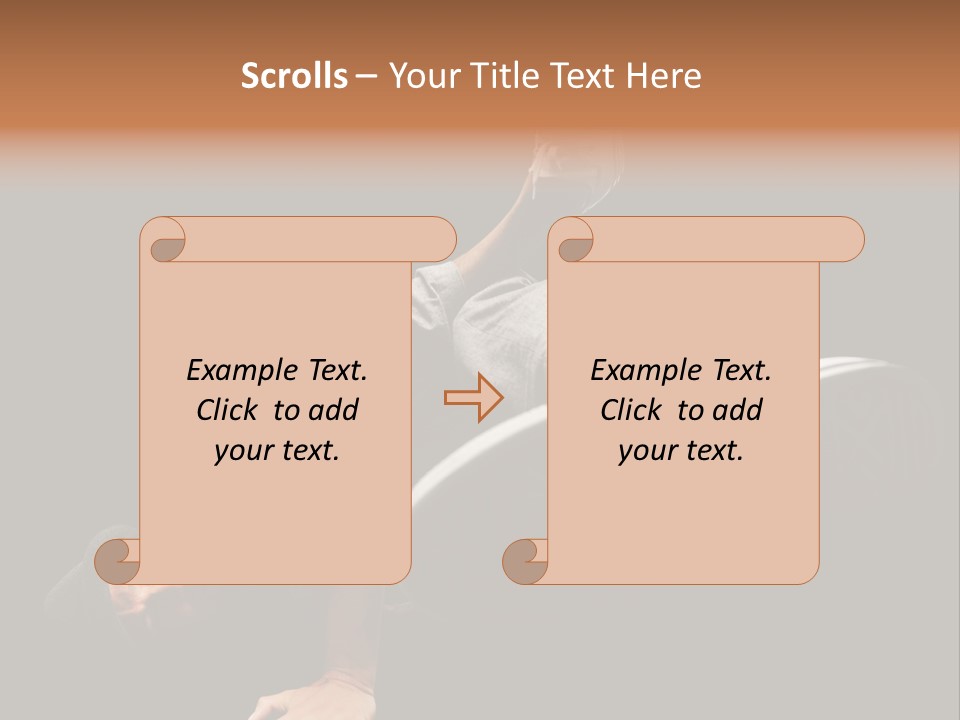 Wineglass Thirst Orange PowerPoint Template