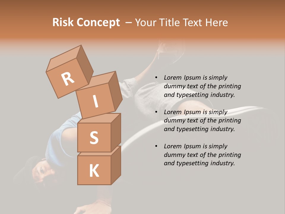 Wineglass Thirst Orange PowerPoint Template