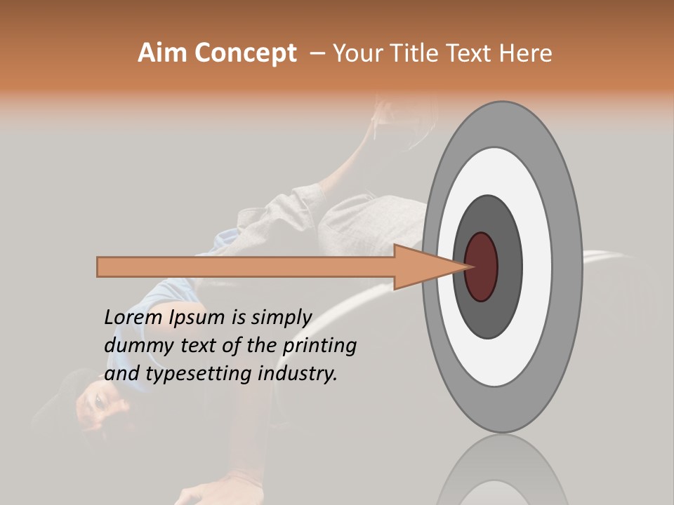 Wineglass Thirst Orange PowerPoint Template