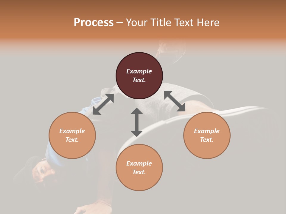 Wineglass Thirst Orange PowerPoint Template