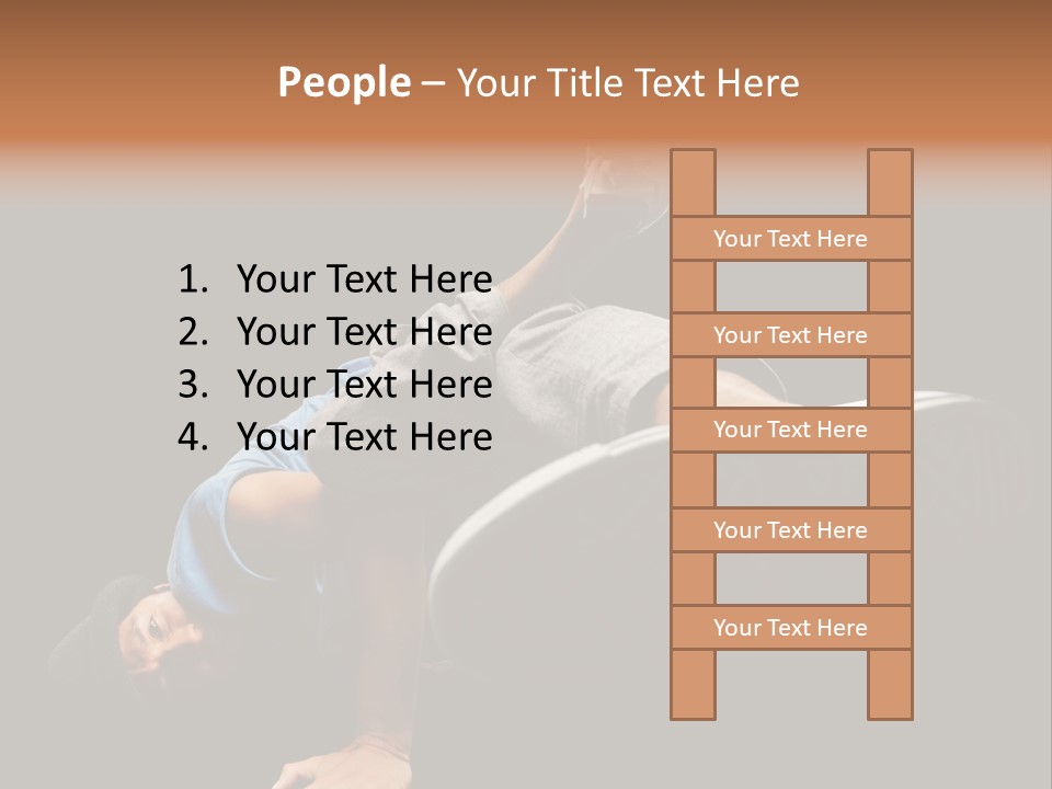 Wineglass Thirst Orange PowerPoint Template