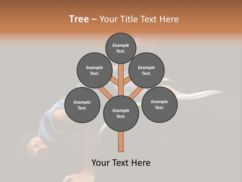 Wineglass Thirst Orange PowerPoint Template
