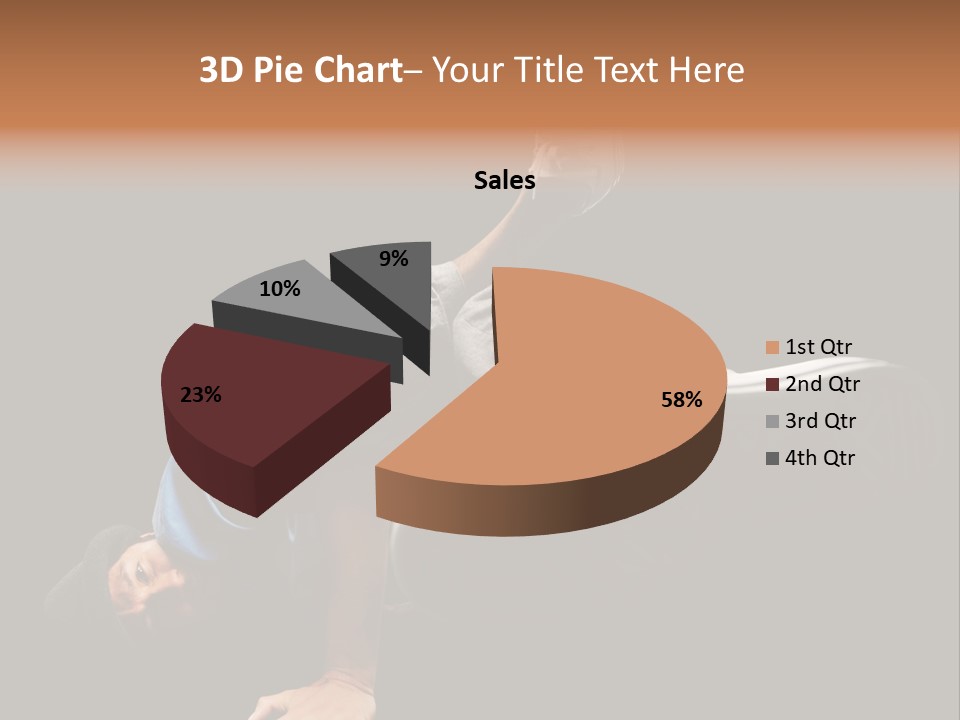 Wineglass Thirst Orange PowerPoint Template