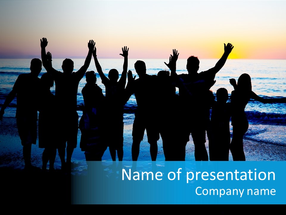 Boy Sea People PowerPoint Template