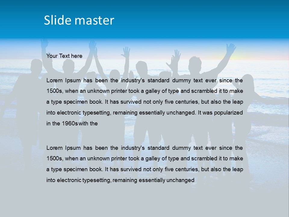 Boy Sea People PowerPoint Template