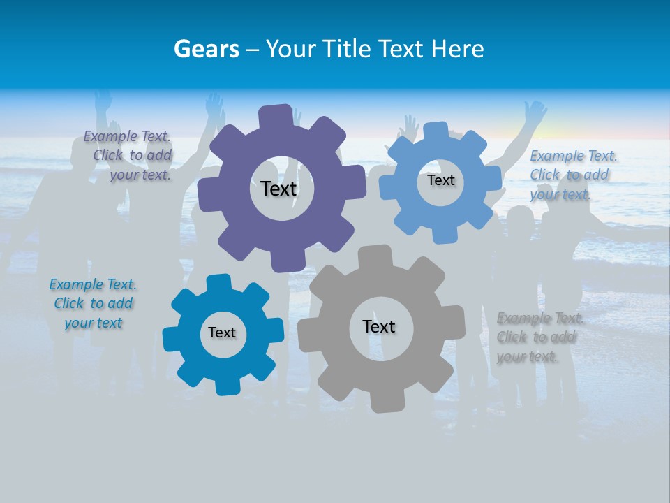 Boy Sea People PowerPoint Template