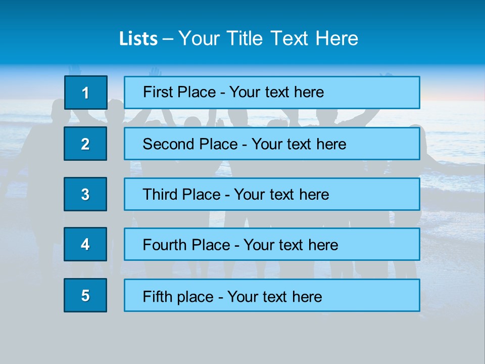 Boy Sea People PowerPoint Template