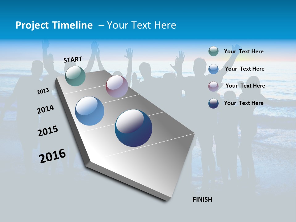 Boy Sea People PowerPoint Template