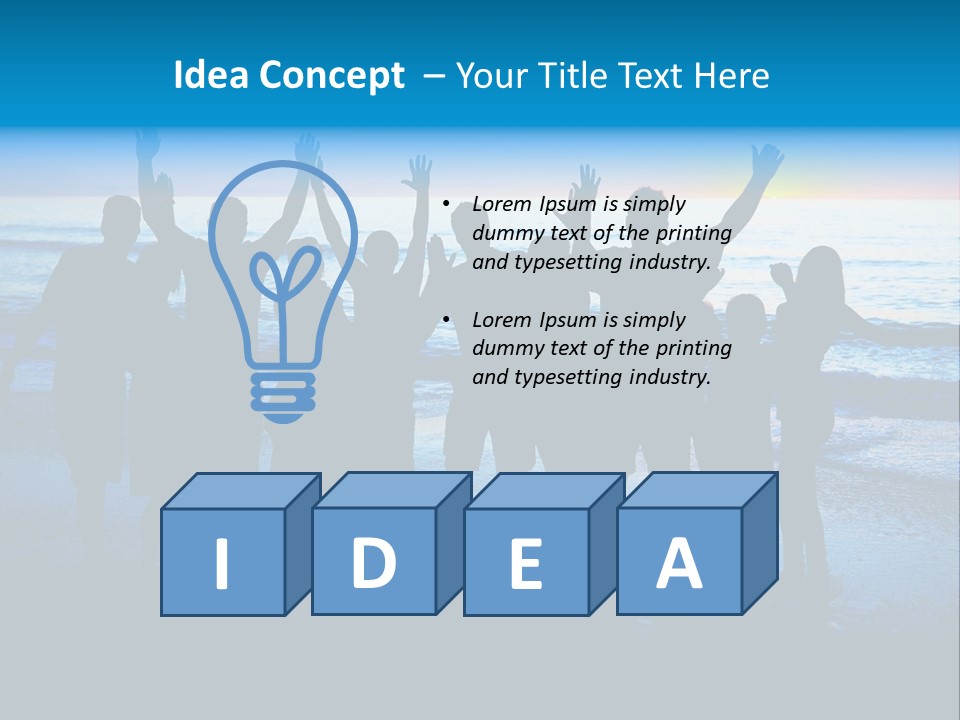 Boy Sea People PowerPoint Template