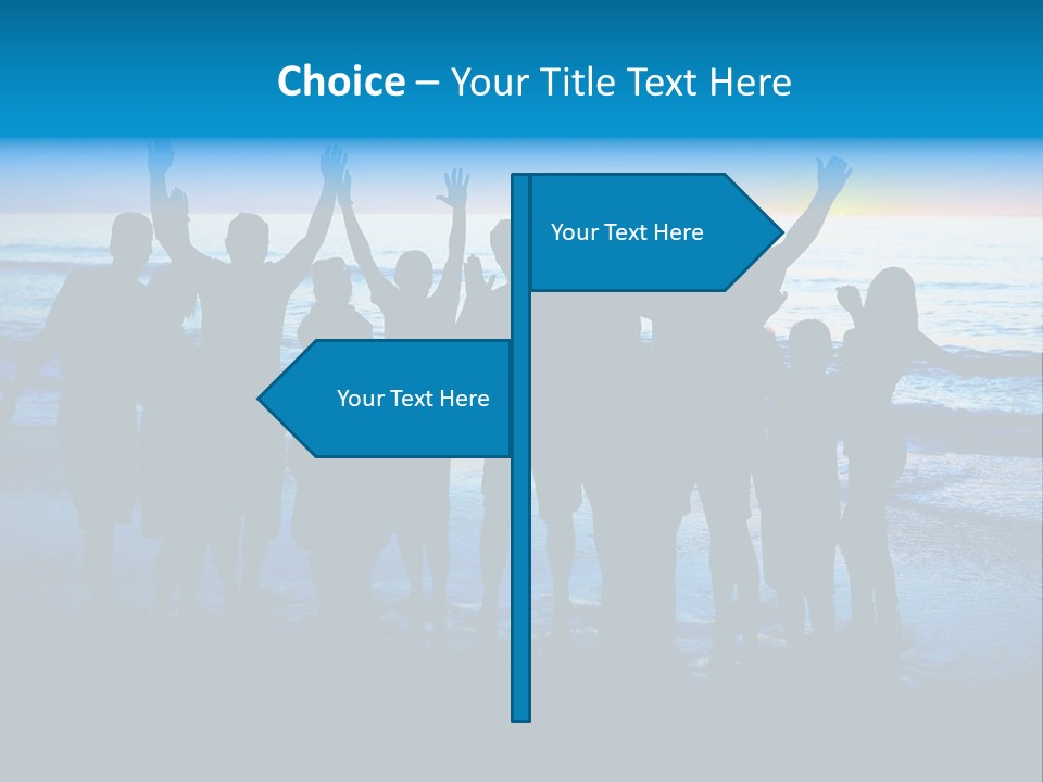 Boy Sea People PowerPoint Template