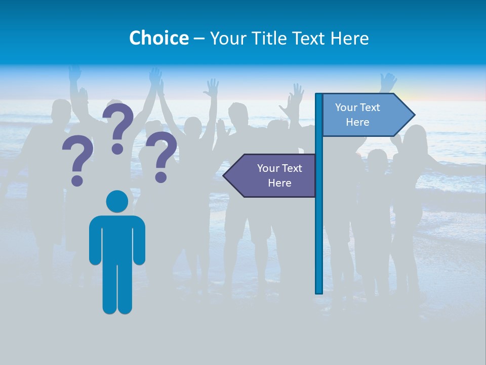 Boy Sea People PowerPoint Template