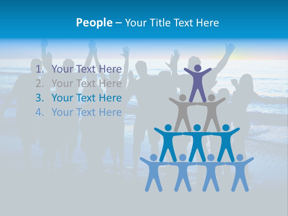 Boy Sea People PowerPoint Template