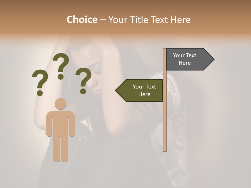Confused Depressed Misery PowerPoint Template