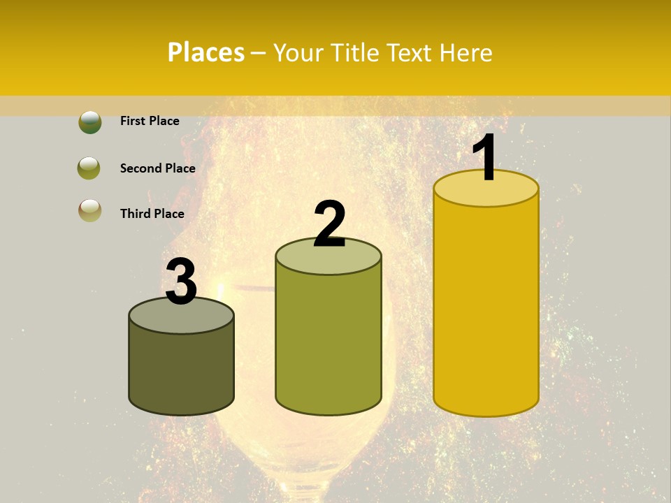 Wineglass Thirst Orange PowerPoint Template