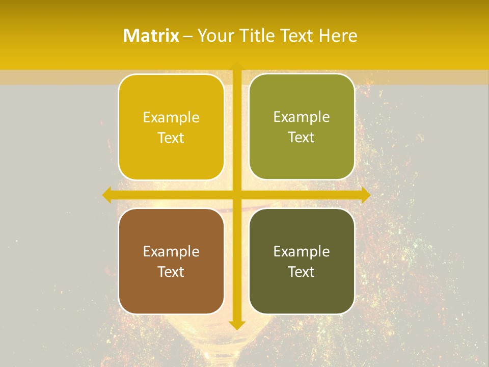 Wineglass Thirst Orange PowerPoint Template