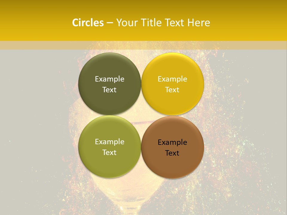 Wineglass Thirst Orange PowerPoint Template