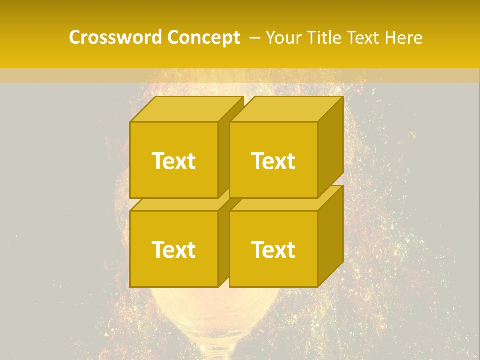 Wineglass Thirst Orange PowerPoint Template