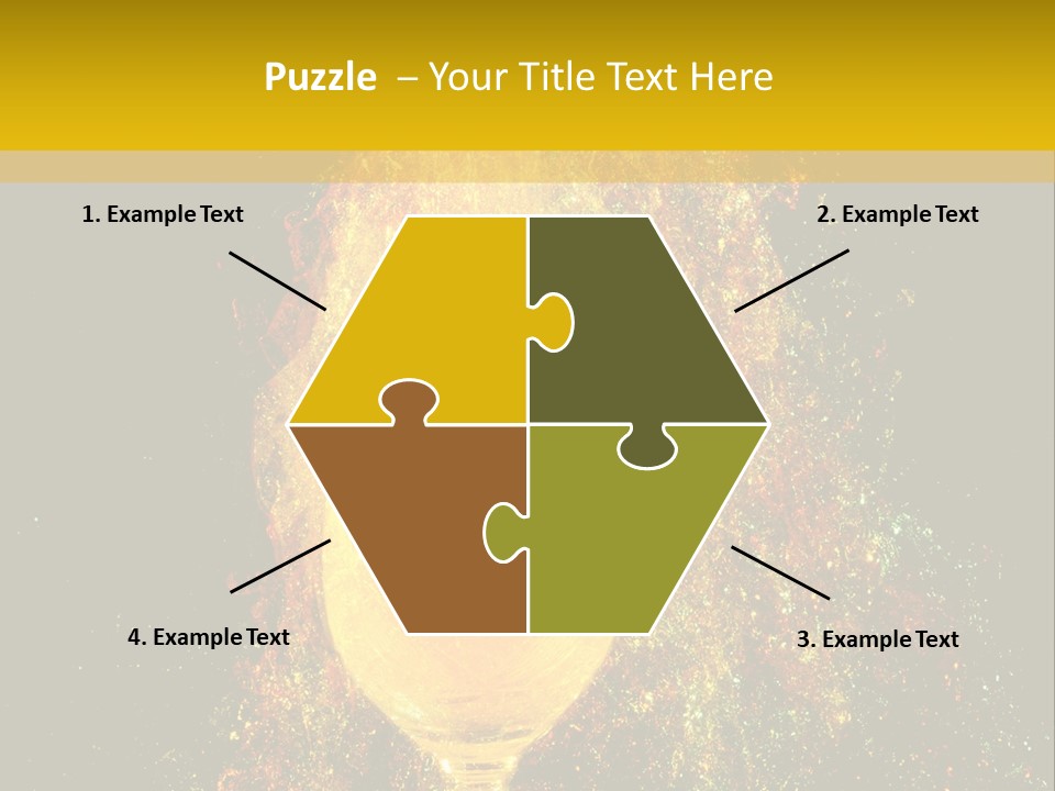 Wineglass Thirst Orange PowerPoint Template