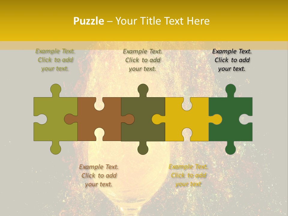 Wineglass Thirst Orange PowerPoint Template