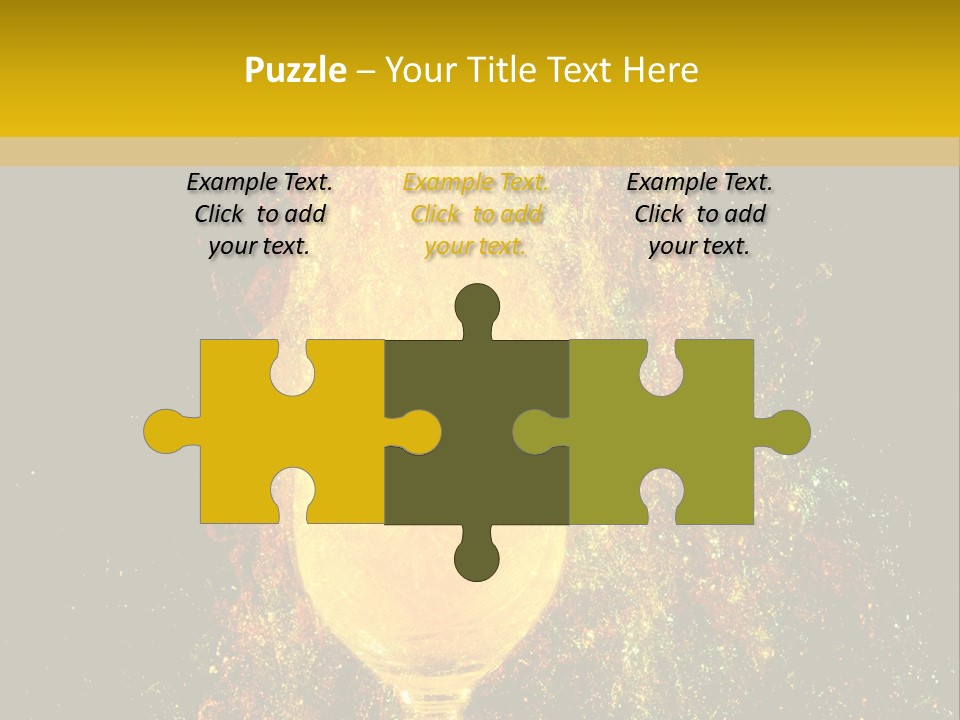 Wineglass Thirst Orange PowerPoint Template