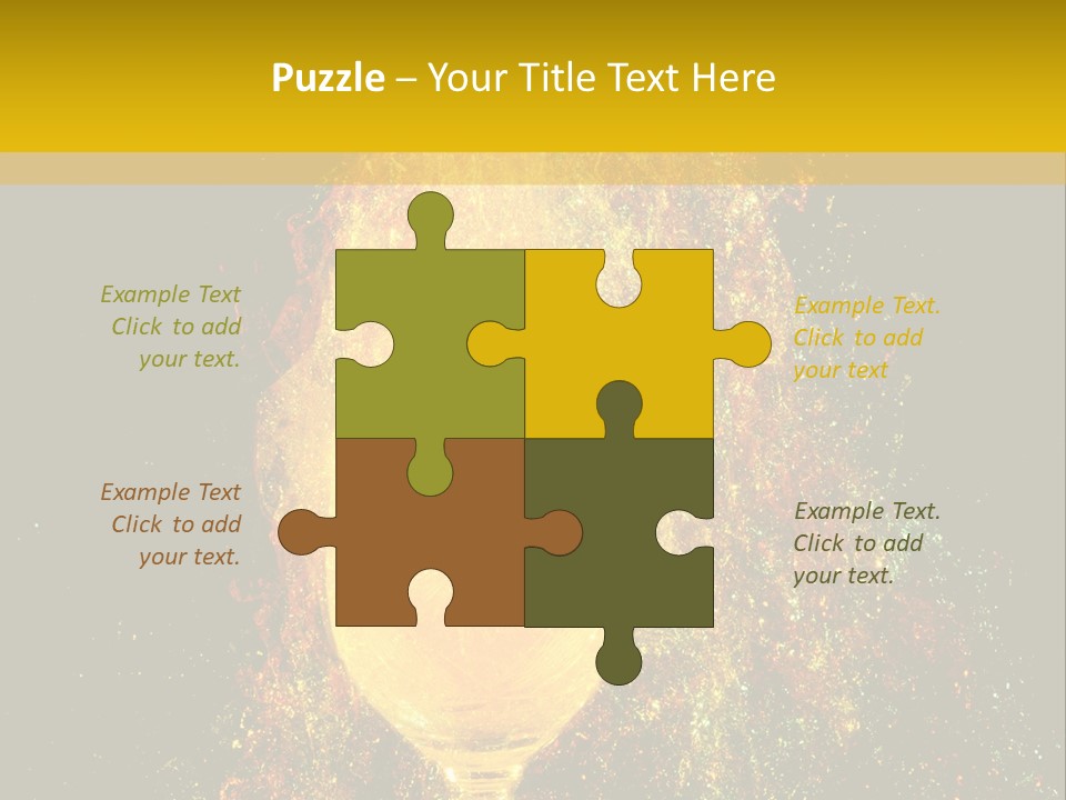 Wineglass Thirst Orange PowerPoint Template