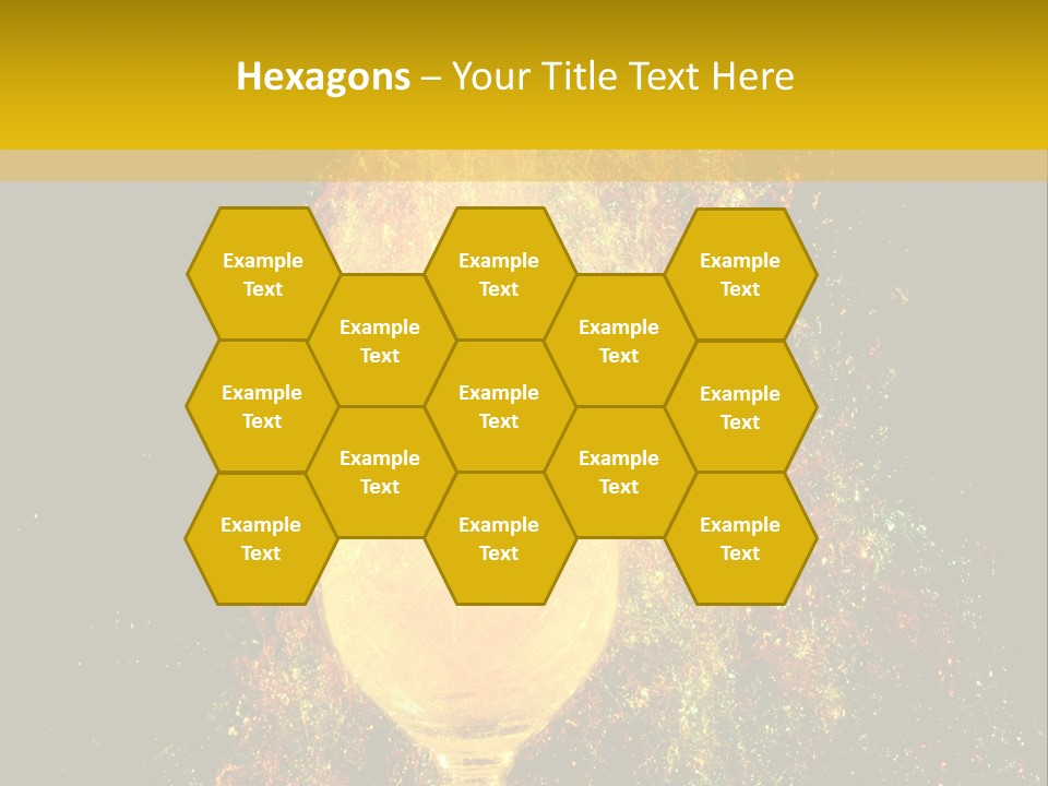 Wineglass Thirst Orange PowerPoint Template