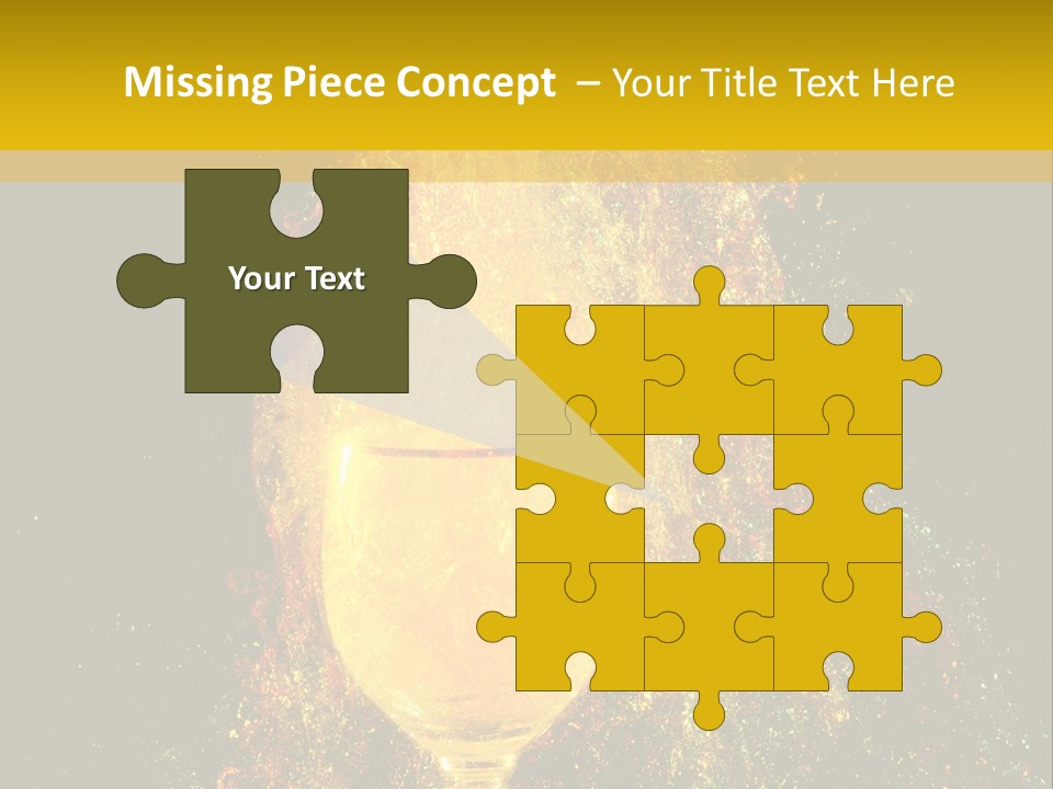 Wineglass Thirst Orange PowerPoint Template