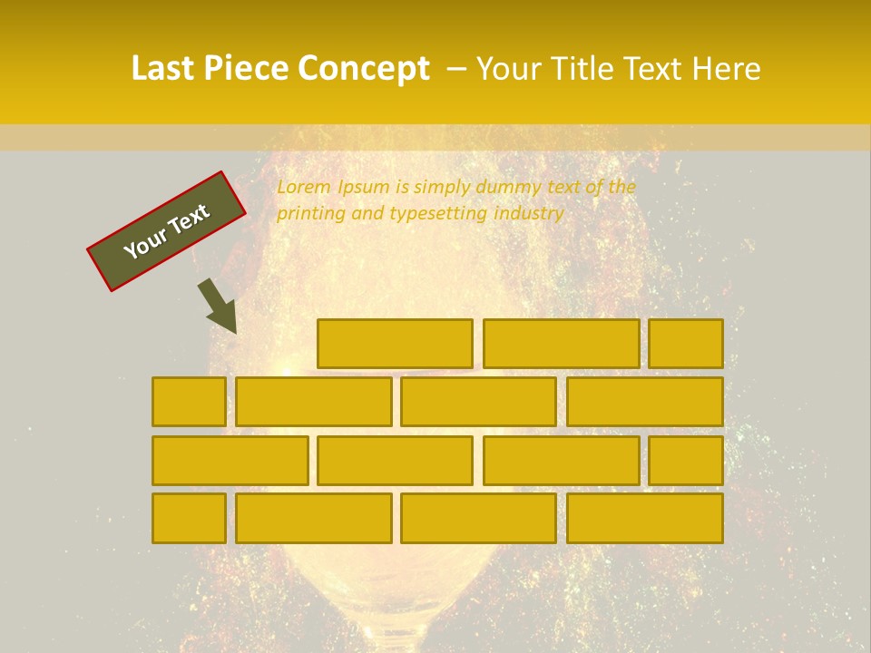 Wineglass Thirst Orange PowerPoint Template