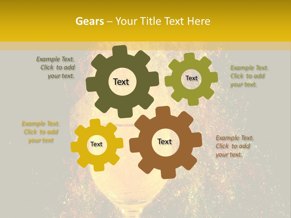 Wineglass Thirst Orange PowerPoint Template