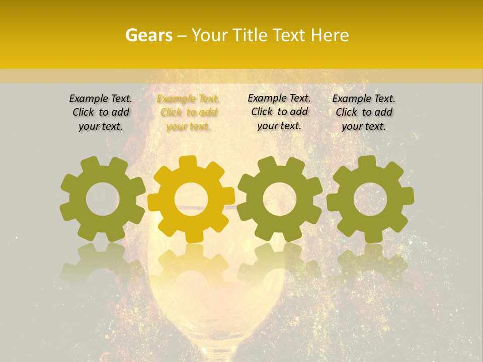 Wineglass Thirst Orange PowerPoint Template