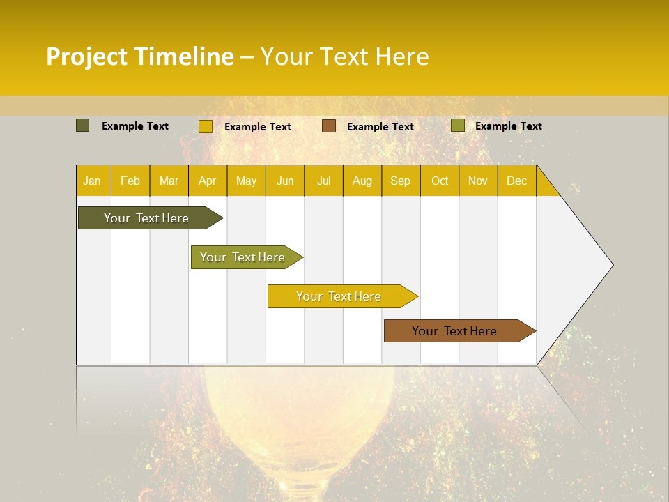 Wineglass Thirst Orange PowerPoint Template