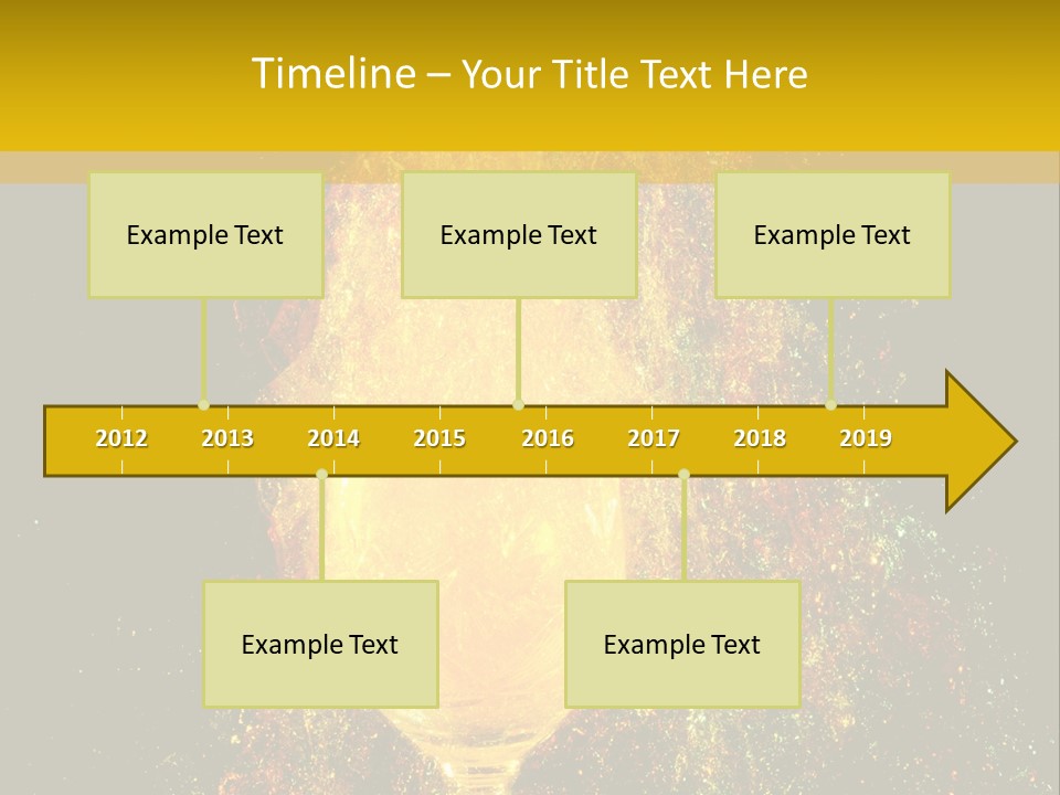 Wineglass Thirst Orange PowerPoint Template
