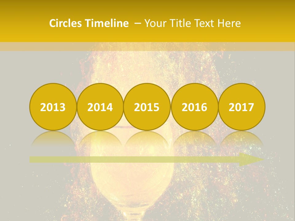 Wineglass Thirst Orange PowerPoint Template