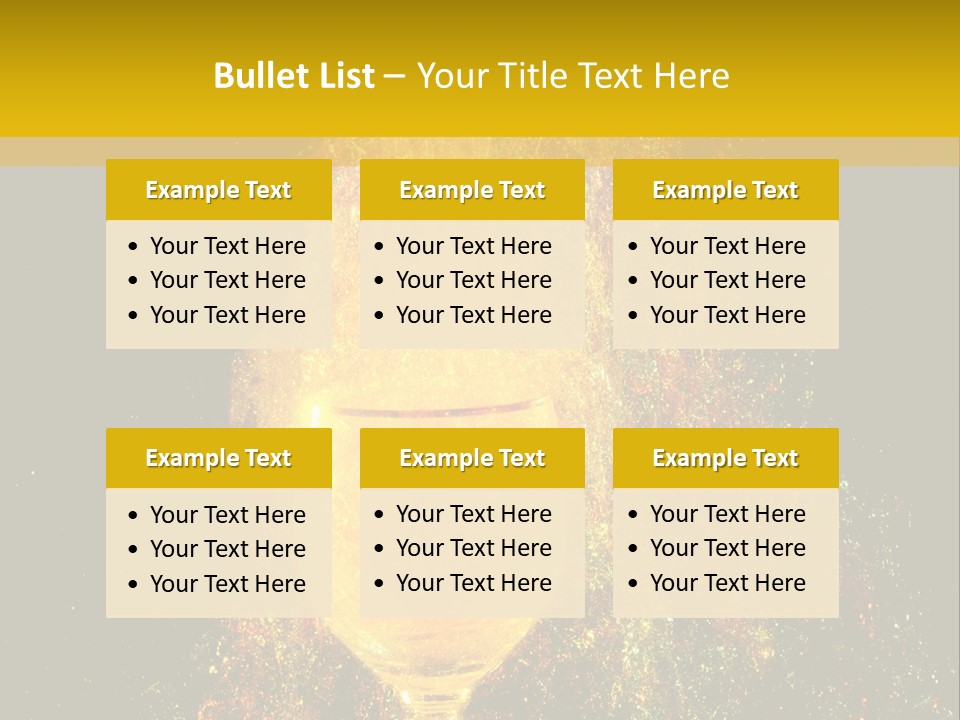 Wineglass Thirst Orange PowerPoint Template