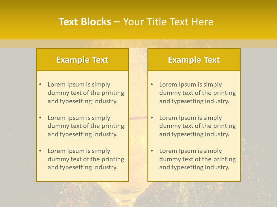 Wineglass Thirst Orange PowerPoint Template