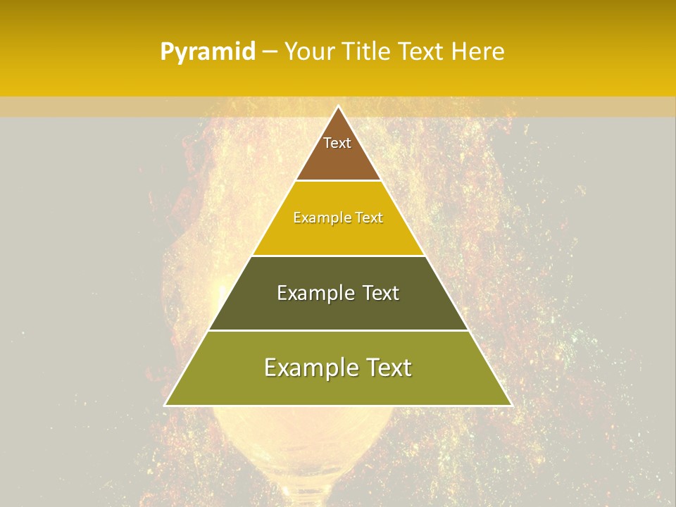 Wineglass Thirst Orange PowerPoint Template