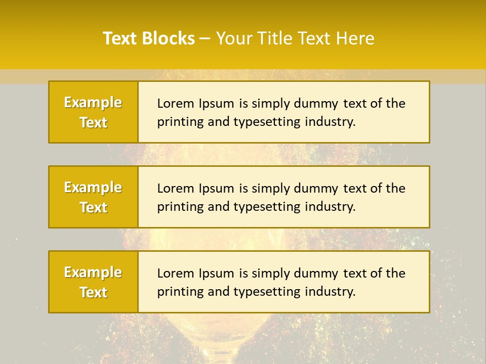 Wineglass Thirst Orange PowerPoint Template
