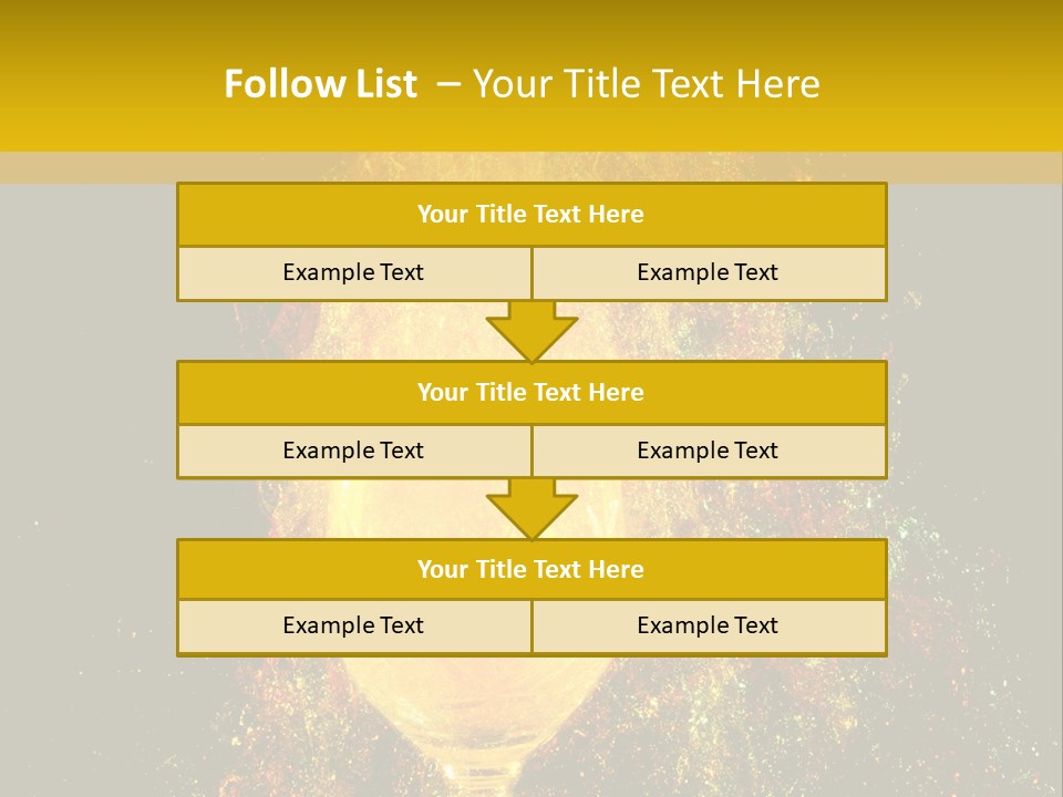 Wineglass Thirst Orange PowerPoint Template